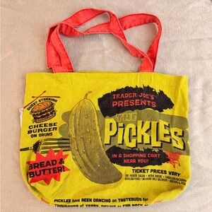 Trader Joe's Pickles in a jar Tote Bag Limited Edition